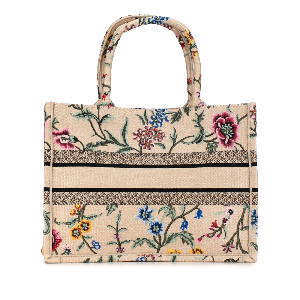 DIOR Medium Petite Fleurs Raffia Book Tote Tote Bag - Picture 3 of 7